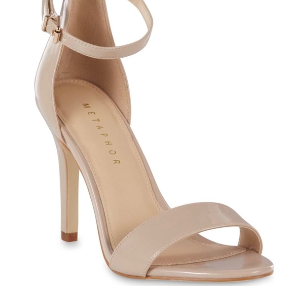 Metaphor Shoes - Nude open toe sandal heels